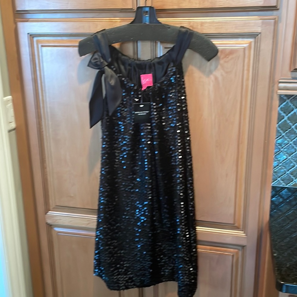 Love Carmen Black Sequin Cocktail Dress
